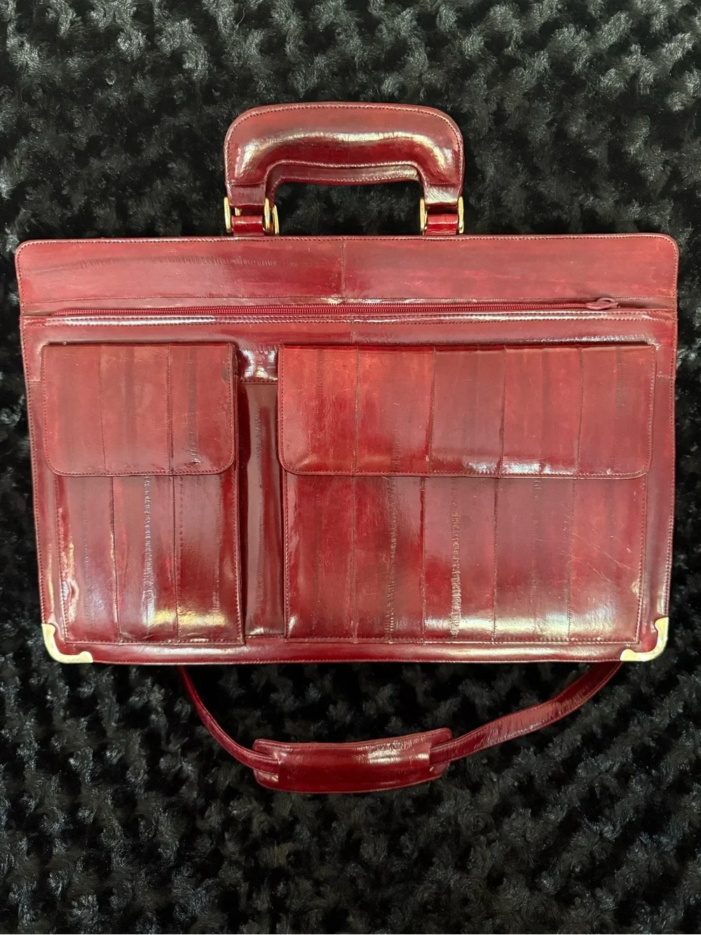 Eelskin Vintage Genuine Leather Briefcase Made in Korea